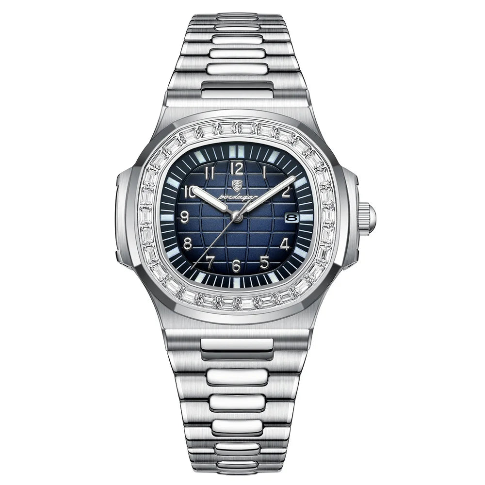 POEDAGAR Luxury Steel Watch