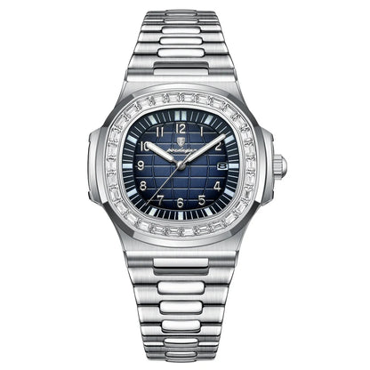 POEDAGAR Luxury Steel Watch