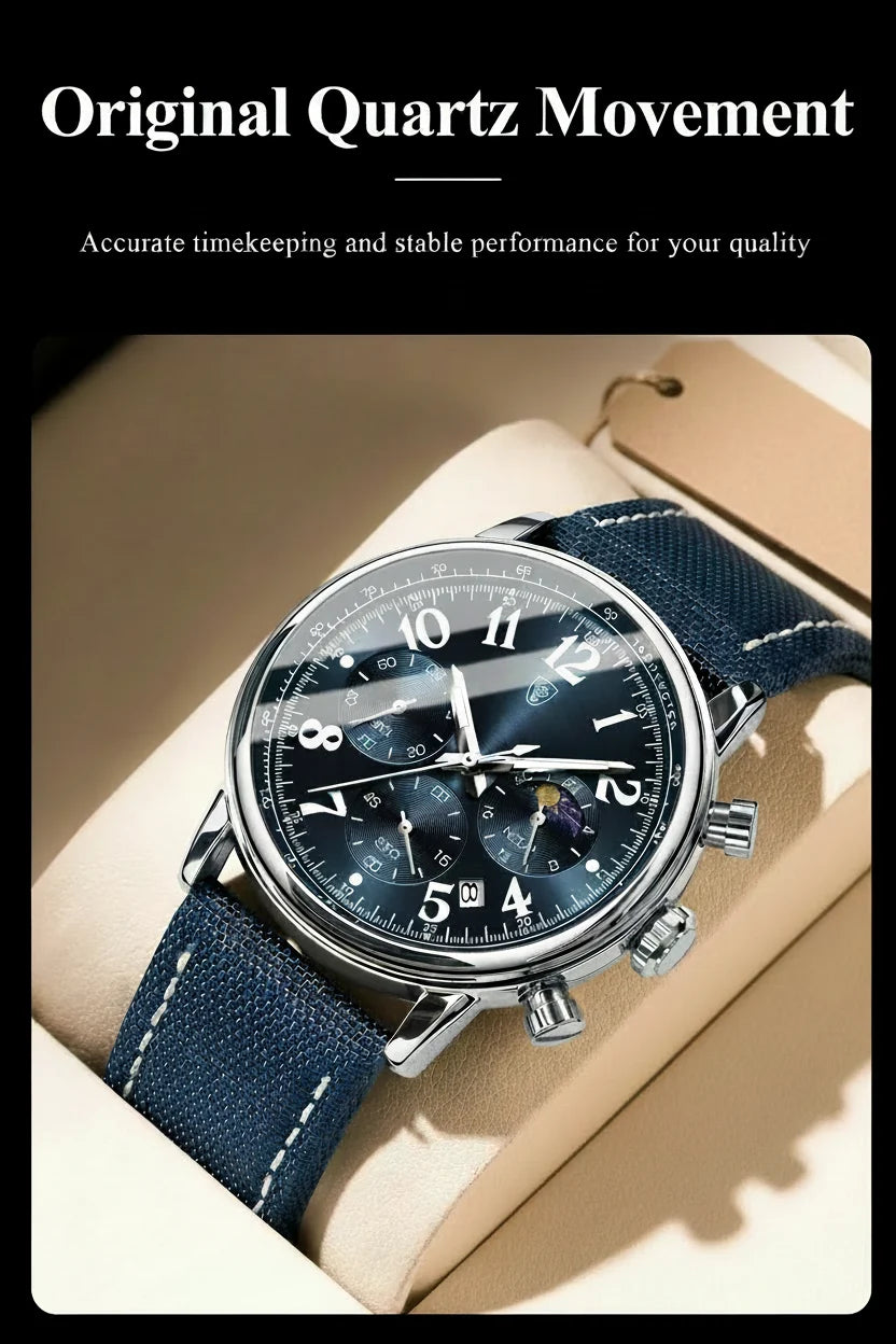 POEDAGAR Tactical Chronograph Watch