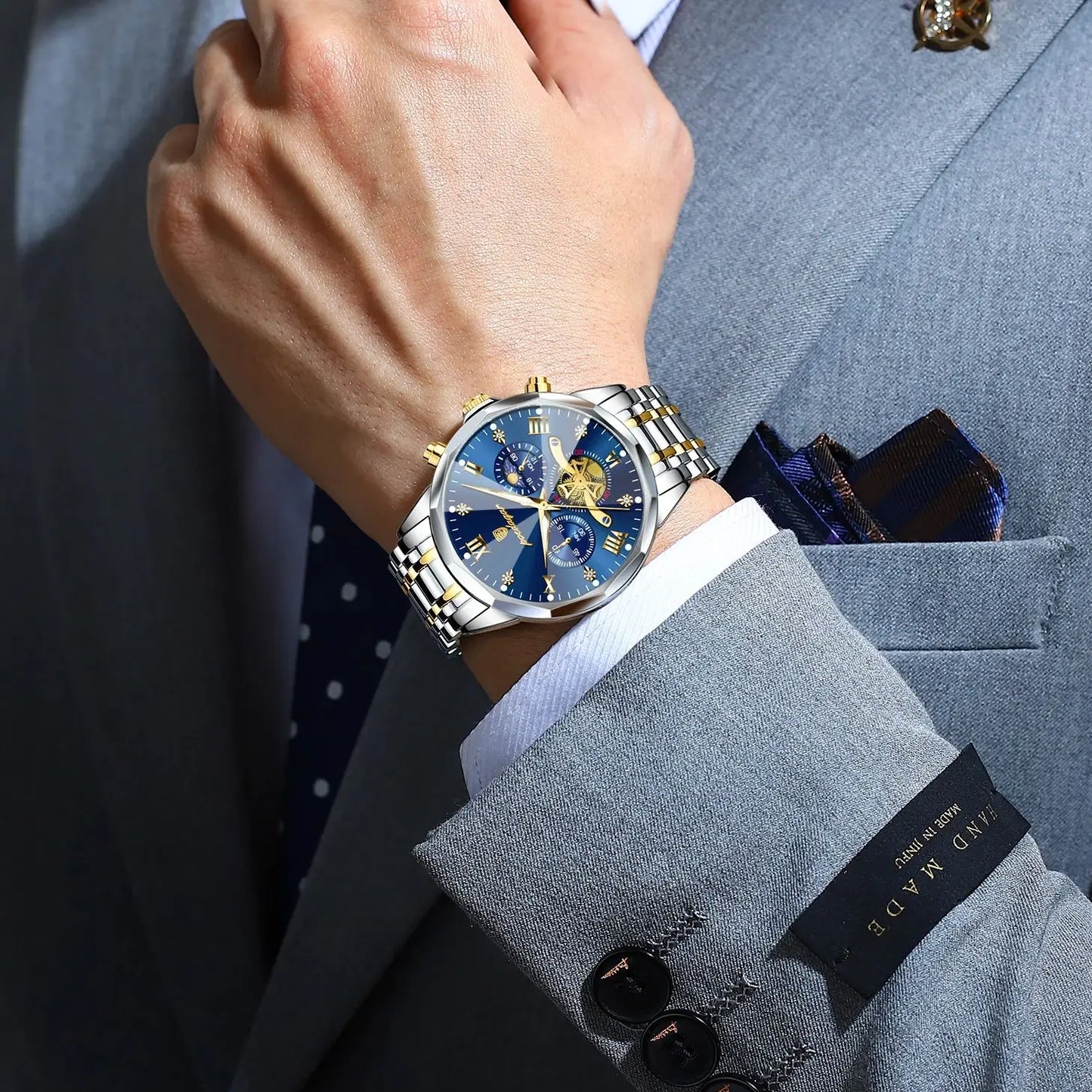POEDAGAR Chrono Classic Watch