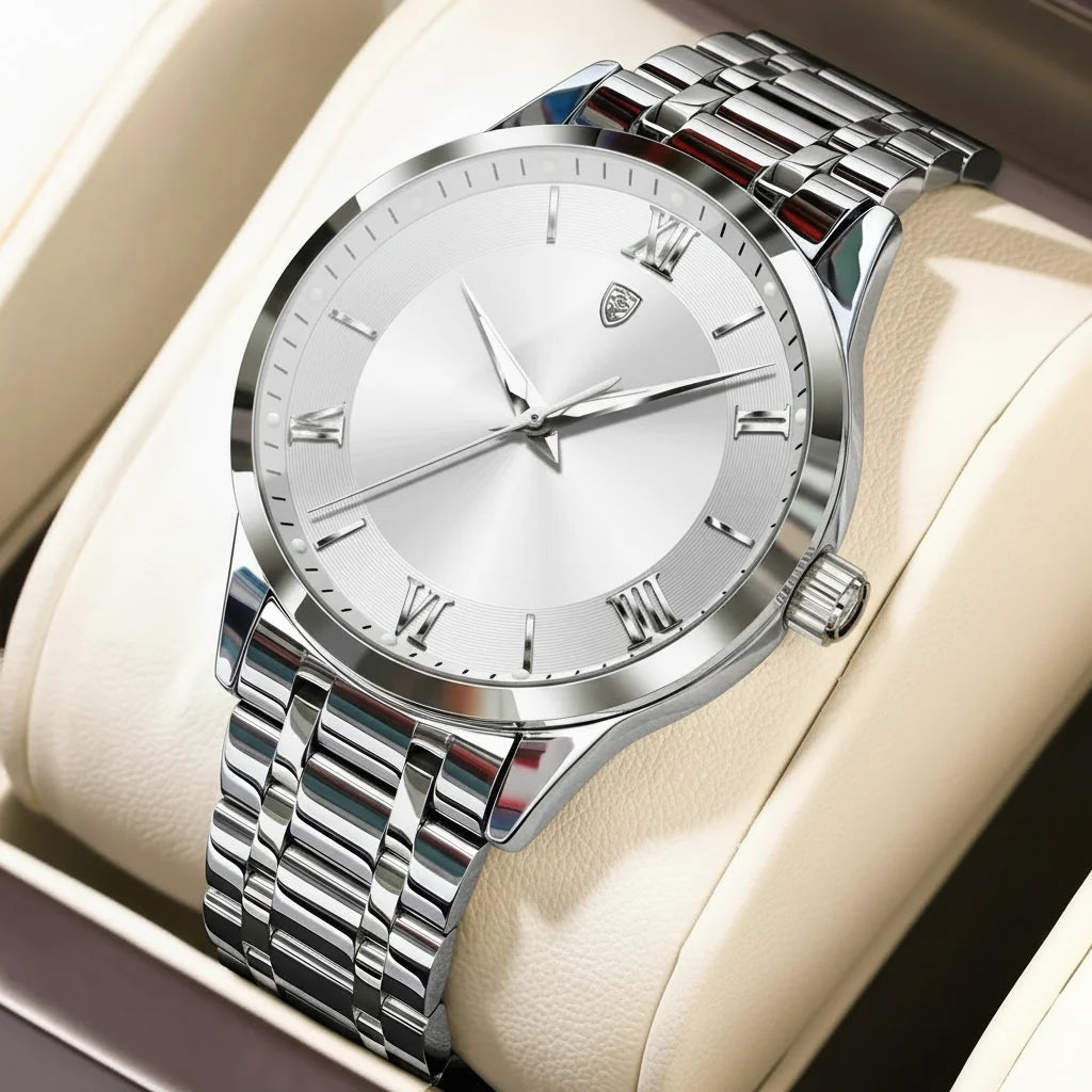 POEDAGAR Classic Day-Date Watch