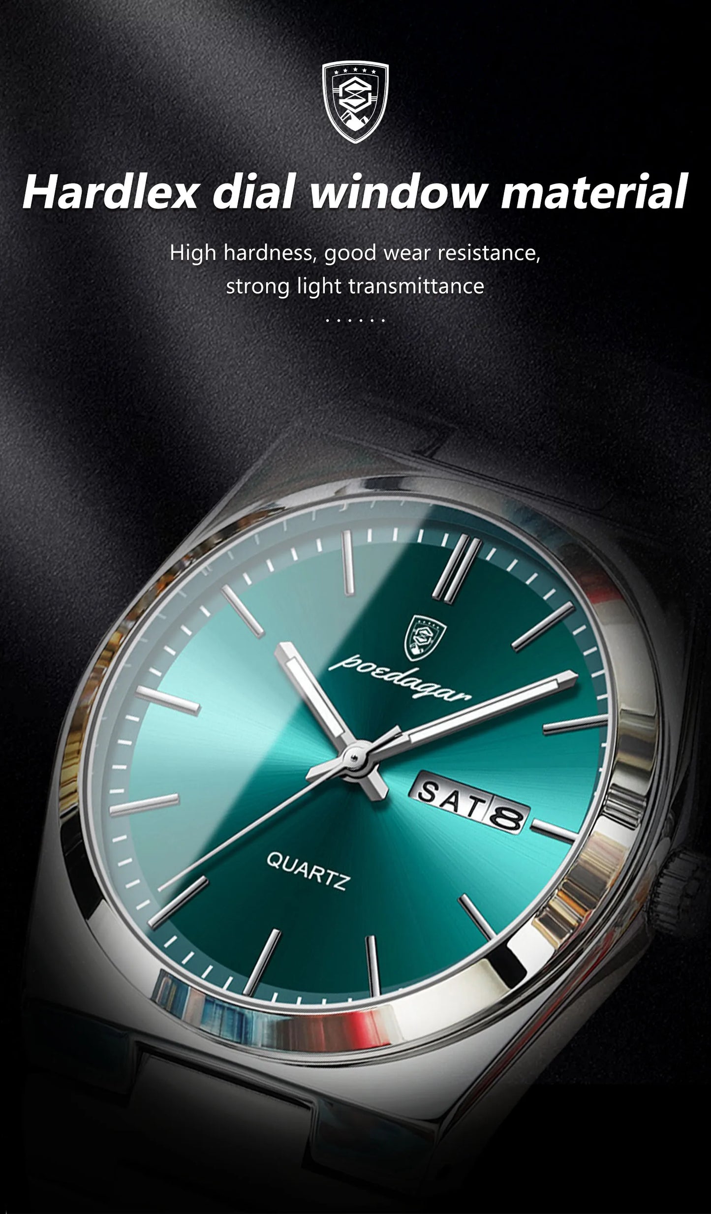 POEDAGAR Classic Date Watch