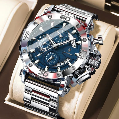 POEDAGAR Titan Chronograph Watch