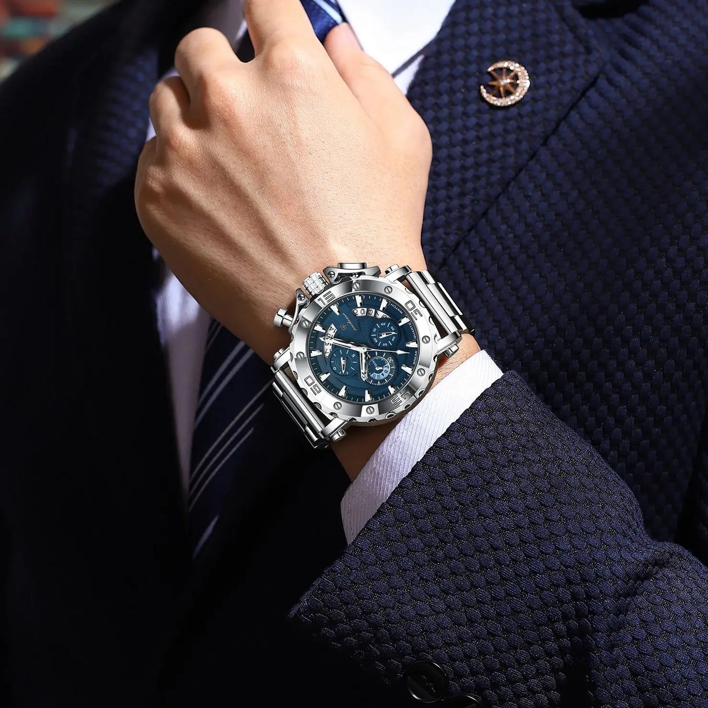 POEDAGAR Titan Chrono Watch
