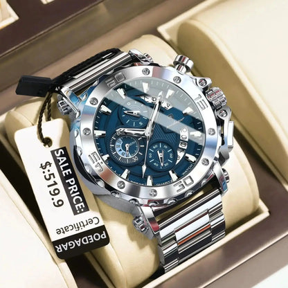 POEDAGAR Titan Chronograph Watch