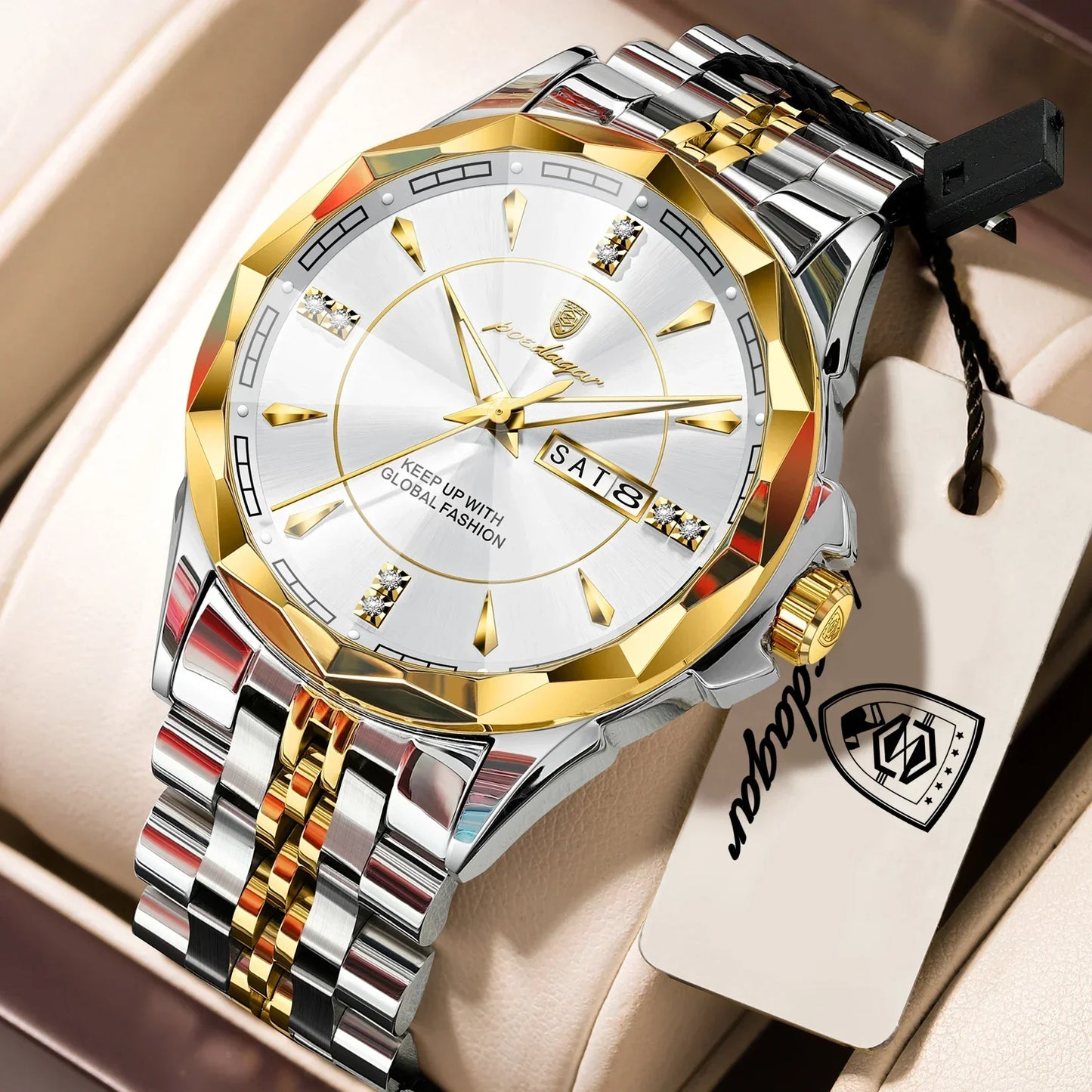 POEDAGAR Royal Steel Watch
