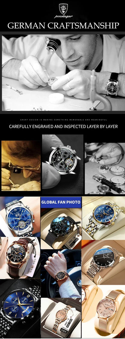 POEDAGAR Royal Steel Watch