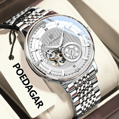 POEDAGAR Prestige Skeleton Automatic Watch