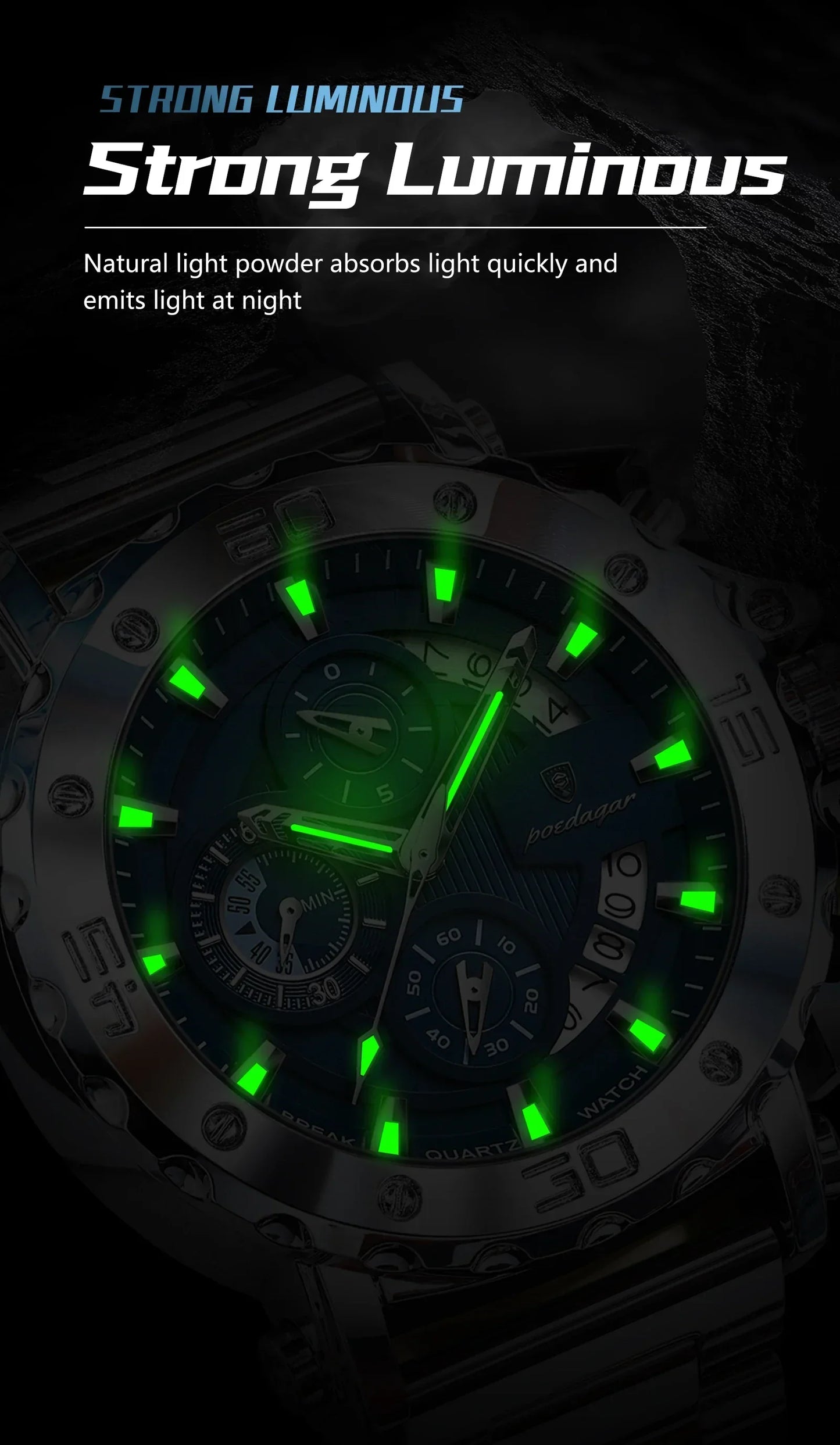 POEDAGAR Titan Chrono Watch