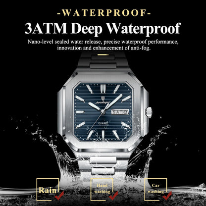 POEDAGAR Royal Square Watch
