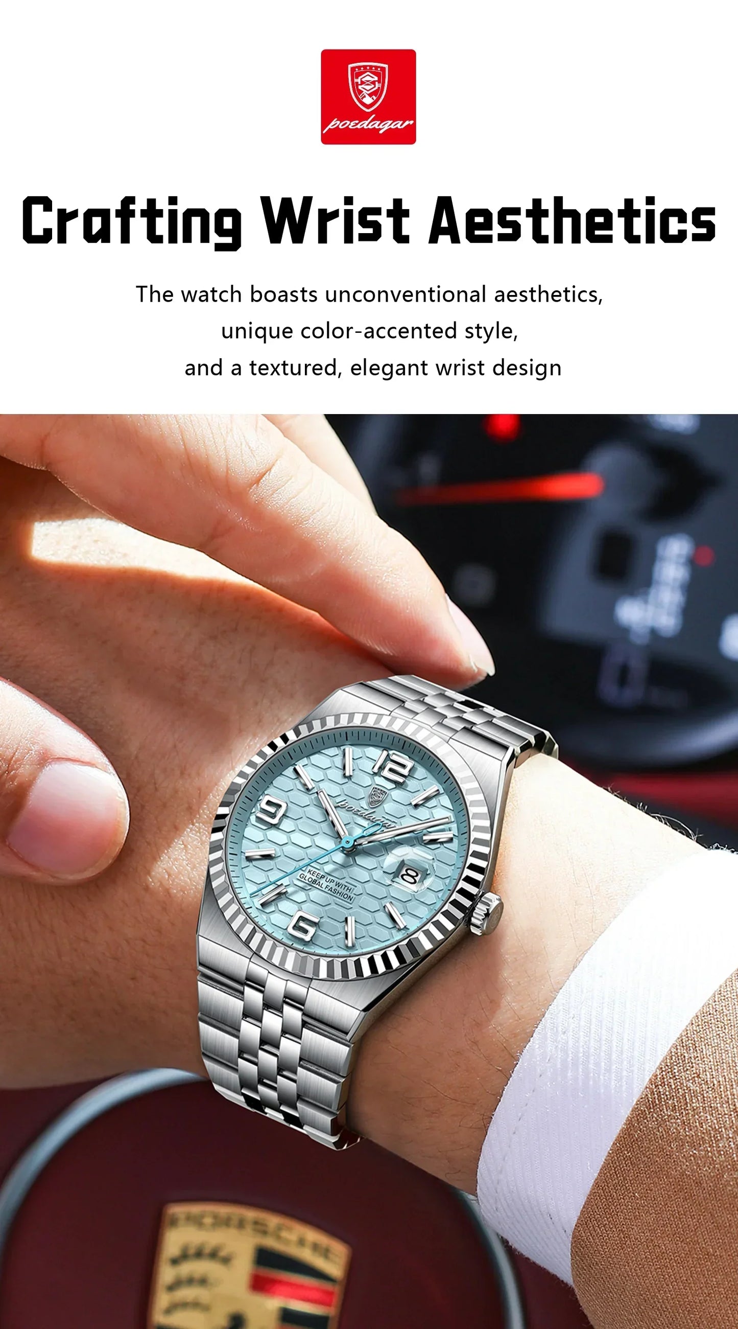 POEDAGAR Royal Steel Watch