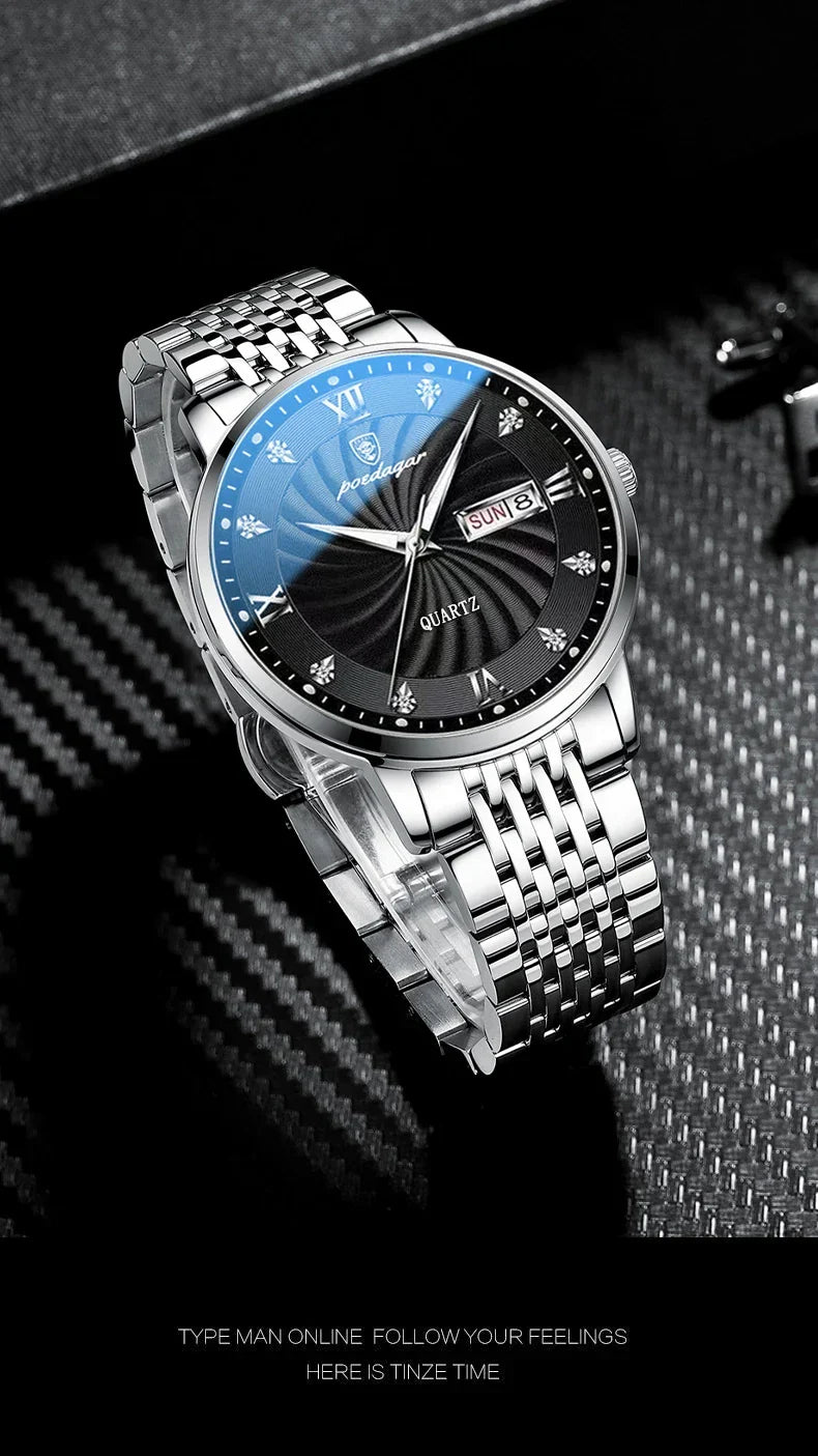 POEDAGAR Royal Day-Date Watch