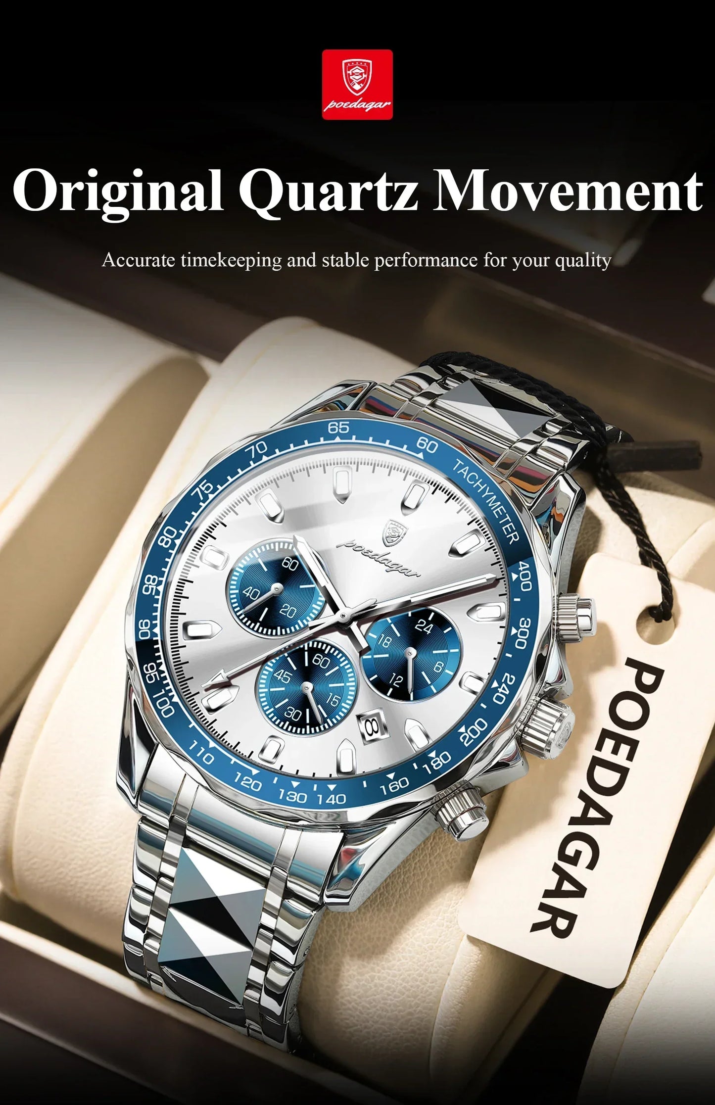 POEDAGAR Vertex Chrono Watch