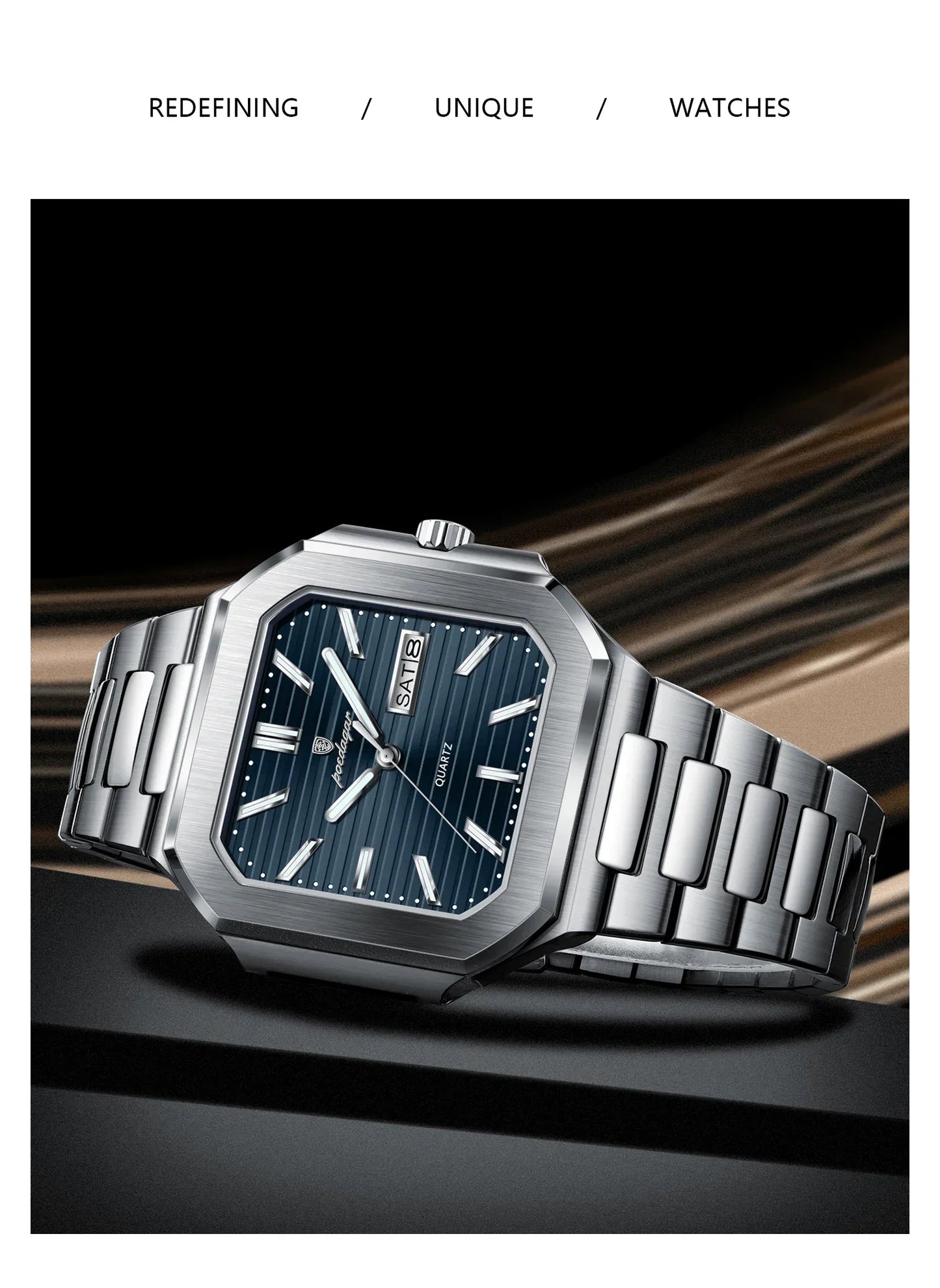 POEDAGAR Royal Square Watch