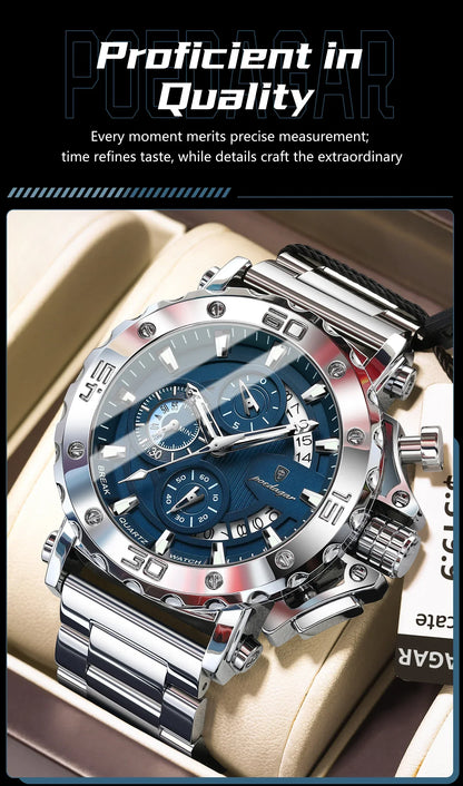 POEDAGAR Titan Chronograph Watch
