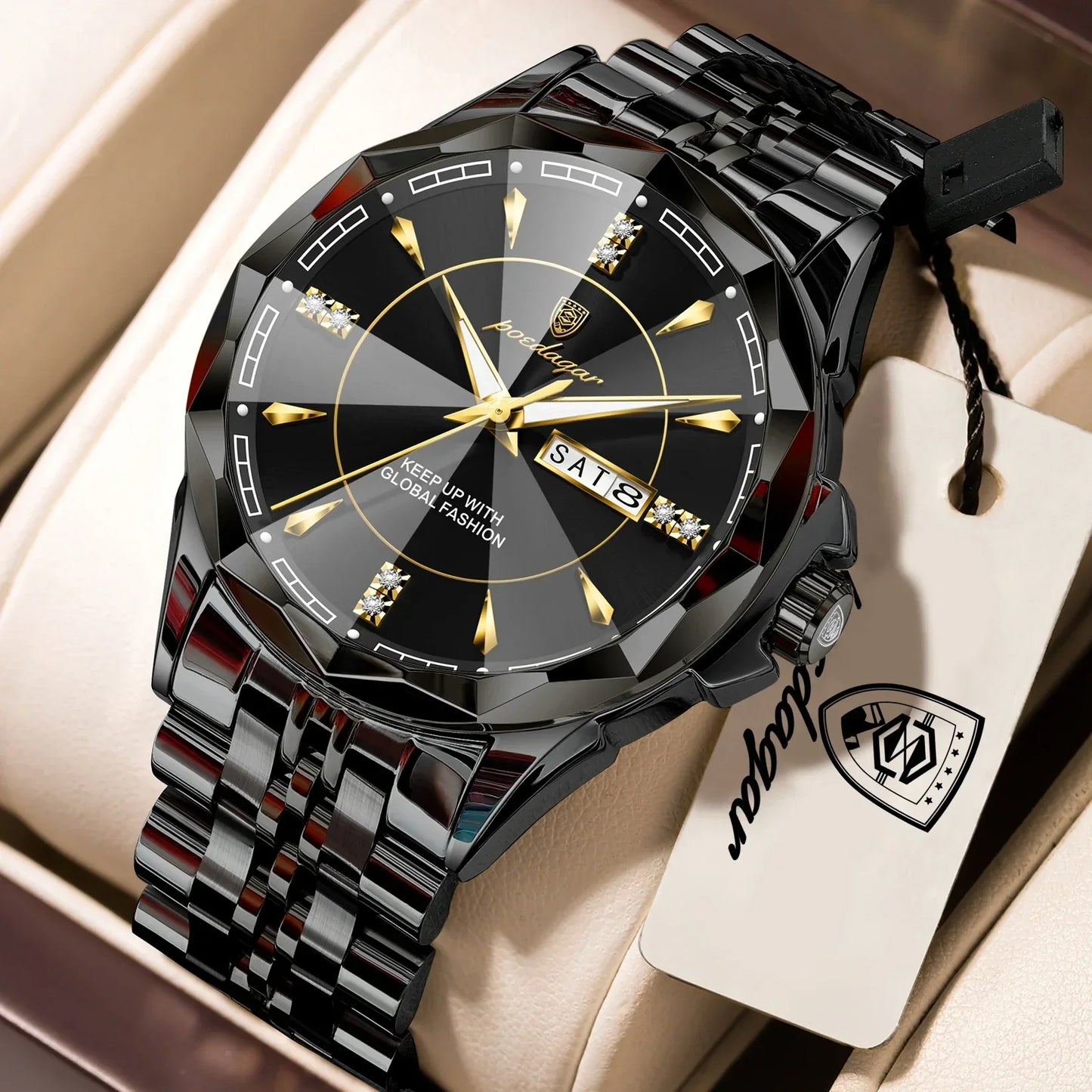 POEDAGAR Royal Steel Watch