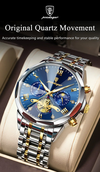 POEDAGAR Chrono Classic Watch