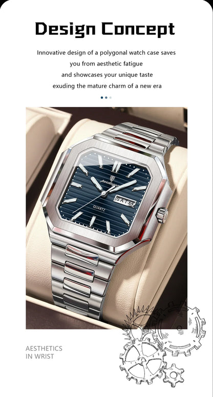 POEDAGAR Royal Square Watch