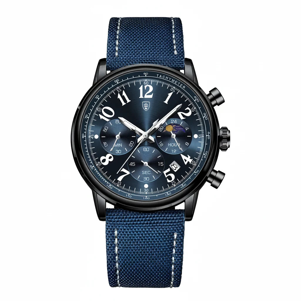 POEDAGAR Tactical Chronograph Watch