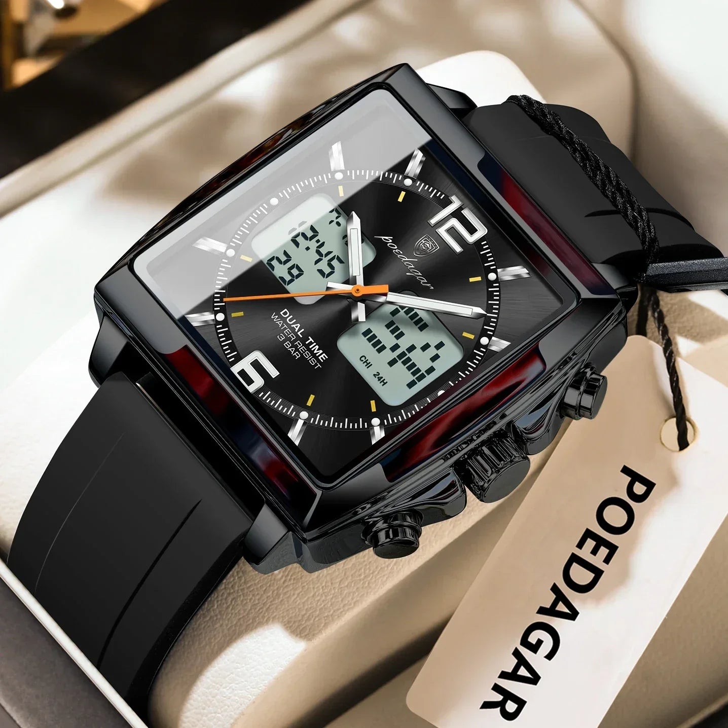 POEDAGAR DualTech Sport Watch