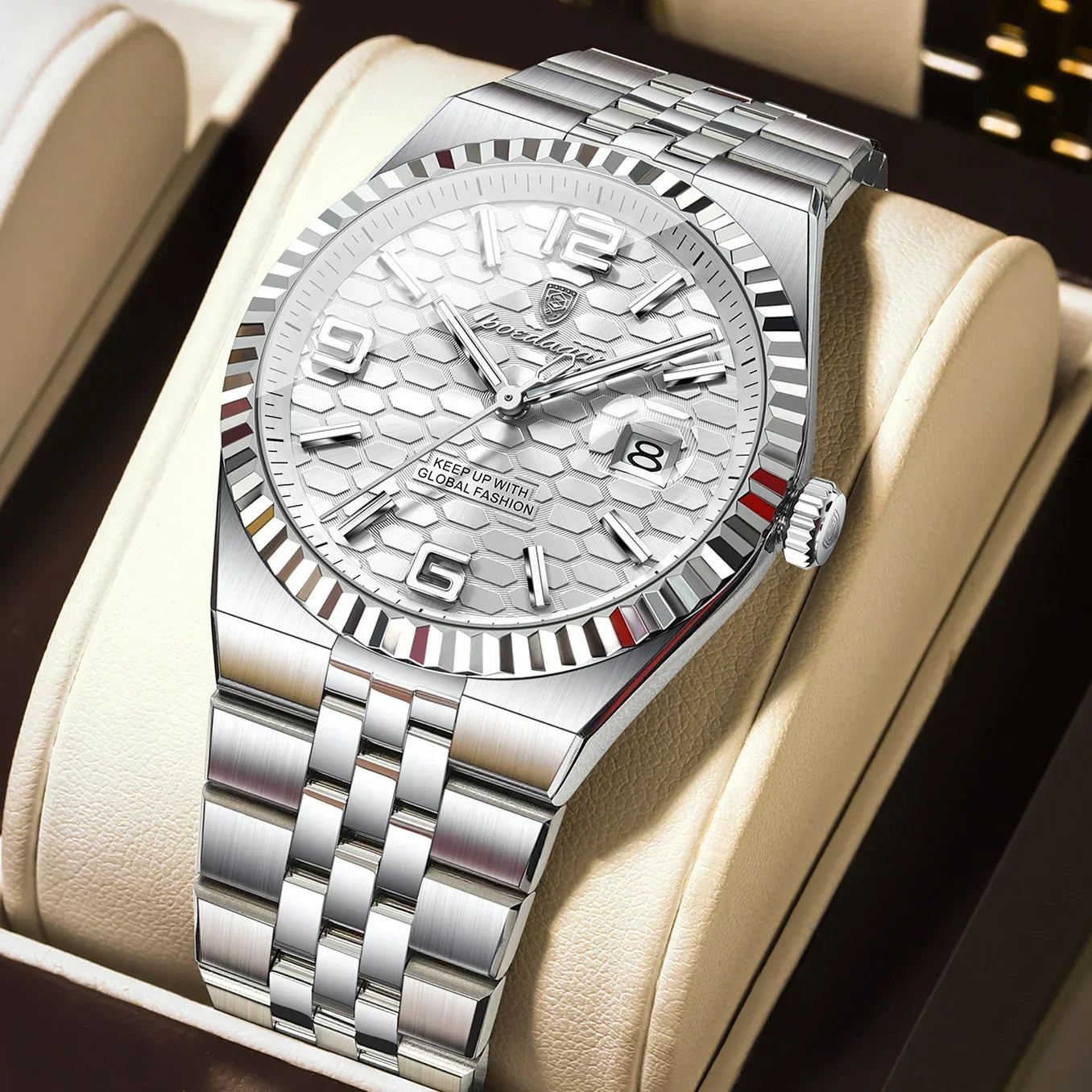 POEDAGAR Royal Steel Watch