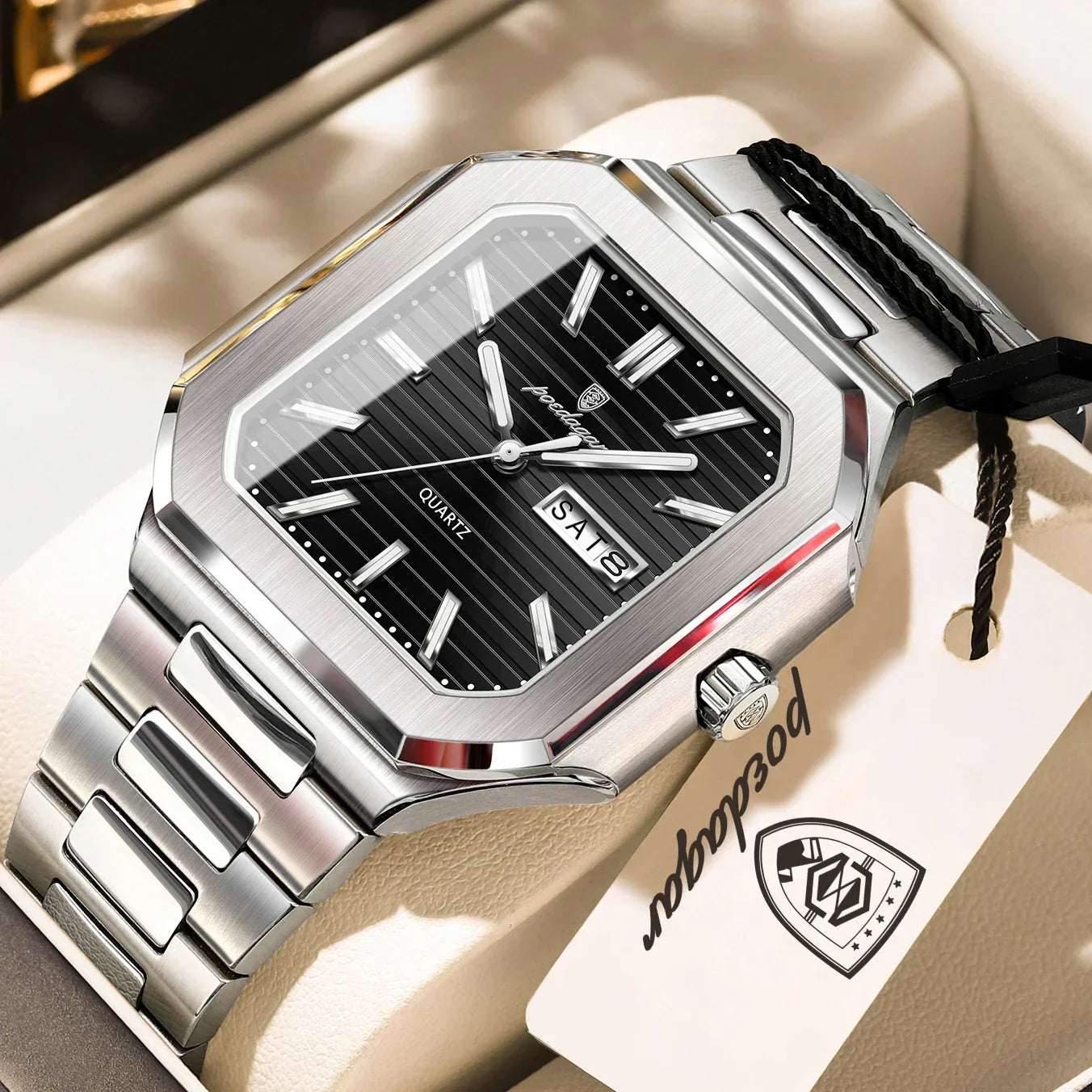 POEDAGAR Royal Square Watch