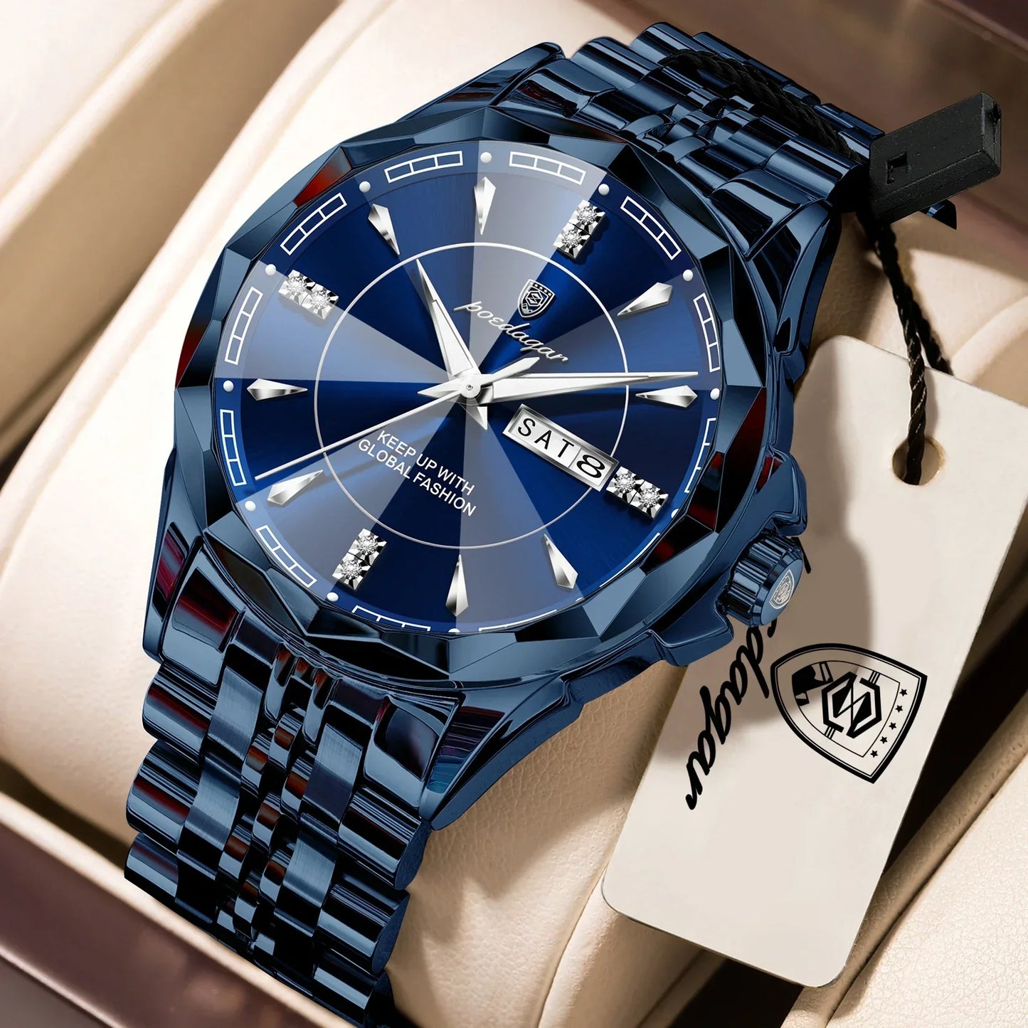 POEDAGAR Royal Steel Watch
