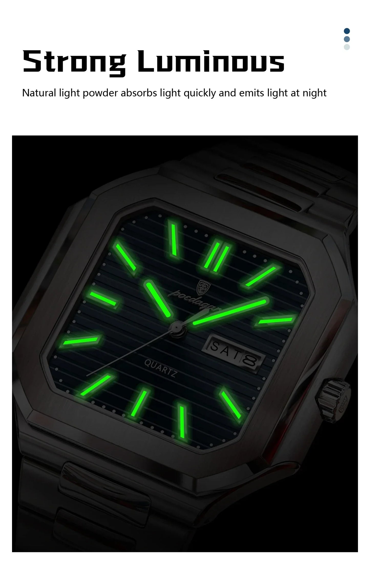 POEDAGAR Royal Square Watch