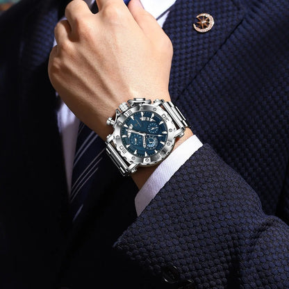 POEDAGAR Titan Chronograph Watch