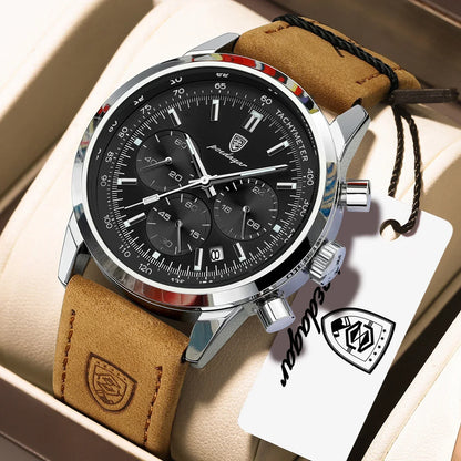 POEDAGAR Classic Chronograph Watch