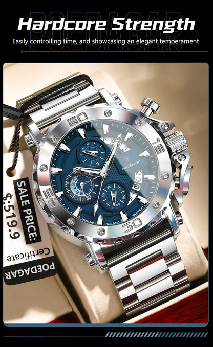 POEDAGAR Titan Chronograph Watch
