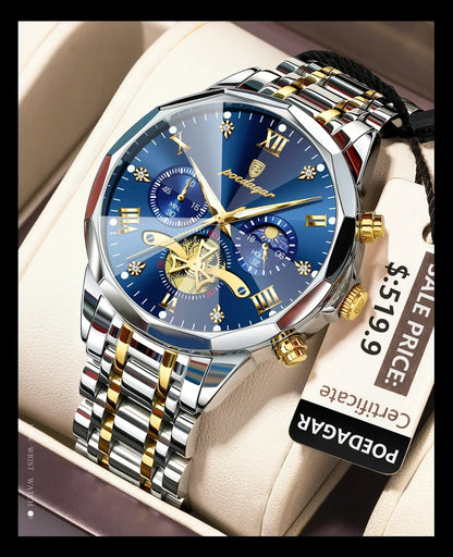 POEDAGAR Chrono Classic Watch