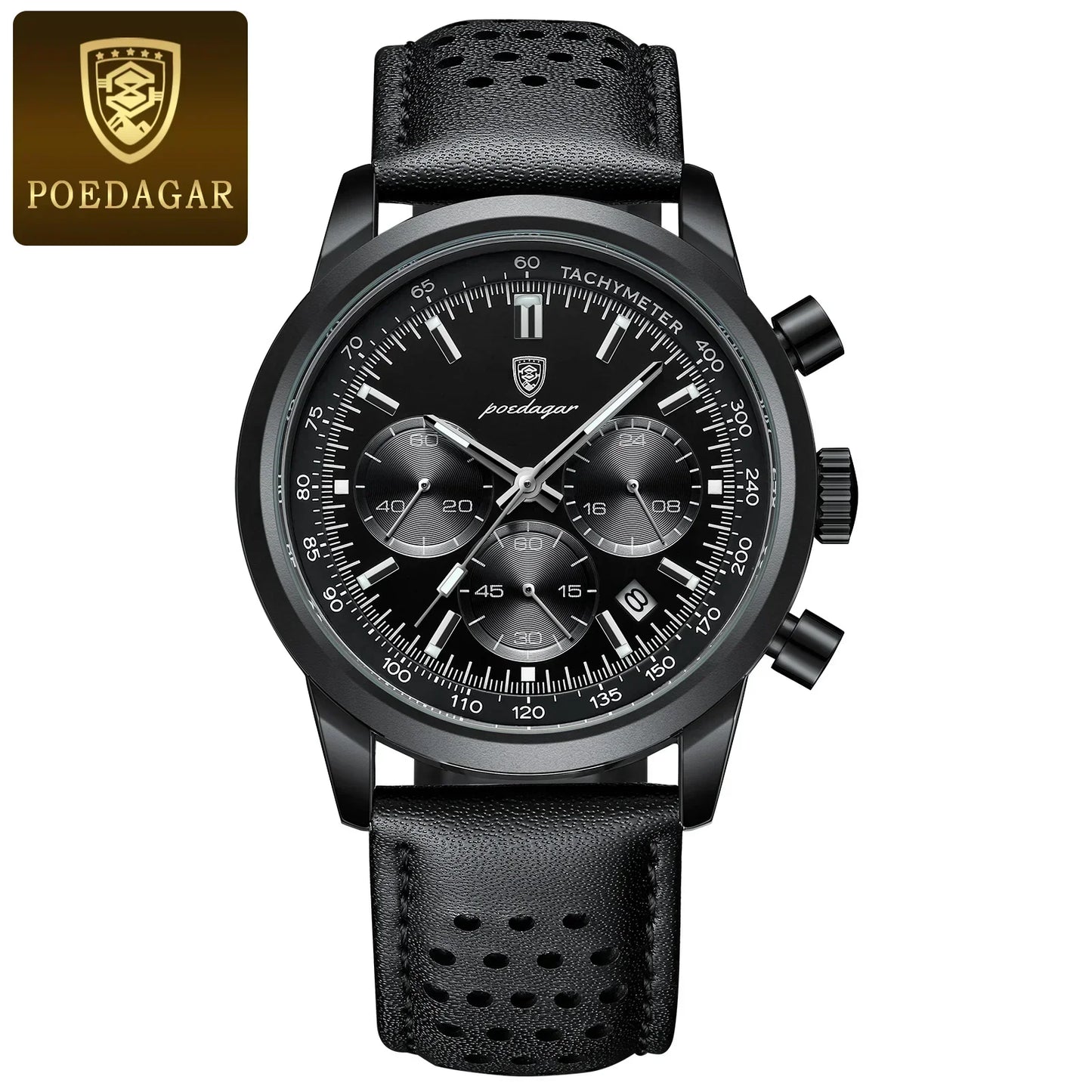 POEDAGAR Classic Chronograph Watch