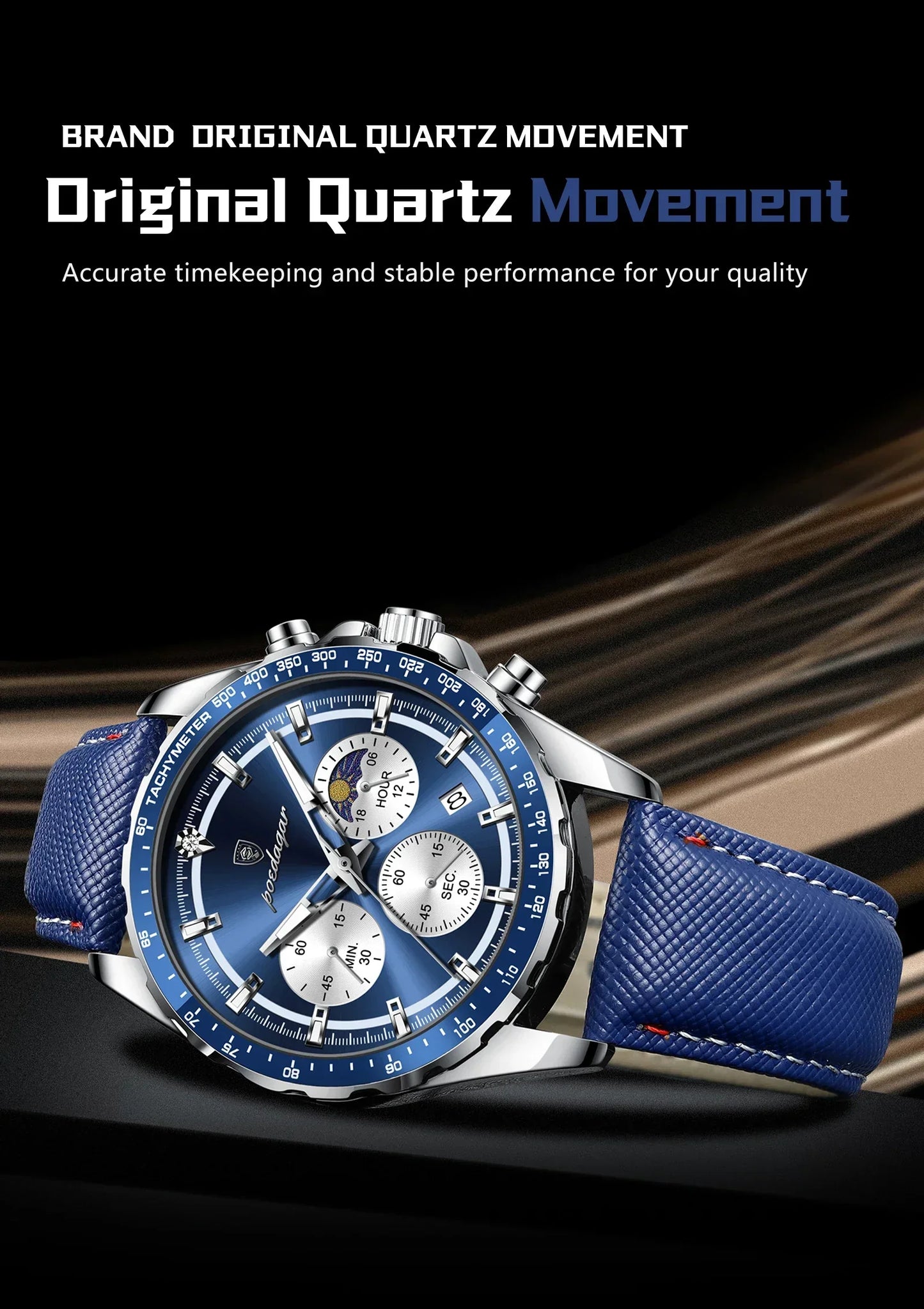 POEDAGAR Sport Chrono Watch