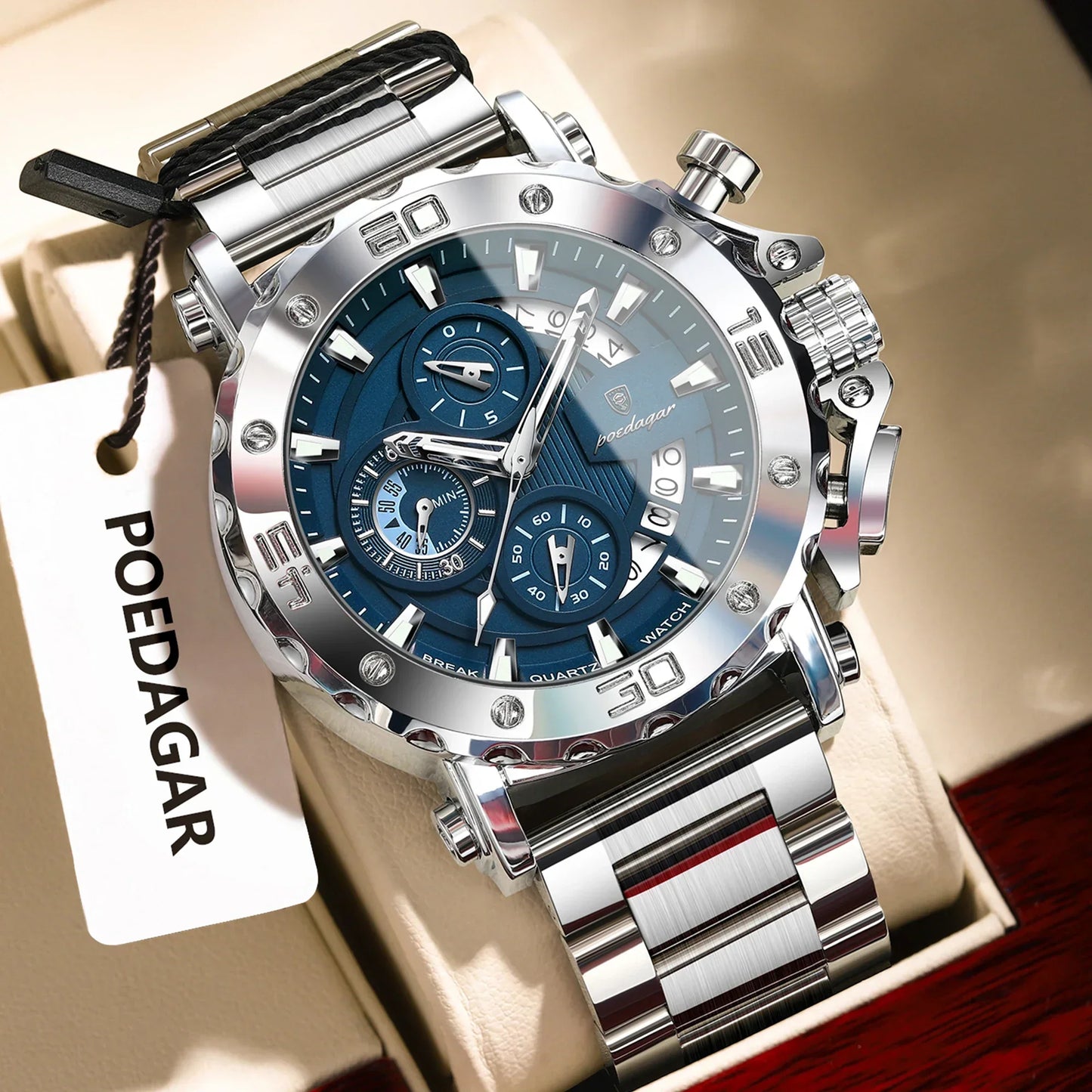 POEDAGAR Titan Chrono Watch