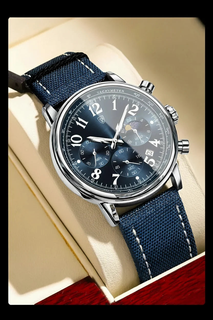POEDAGAR Tactical Chronograph Watch