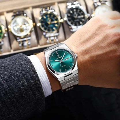 POEDAGAR Classic Date Watch