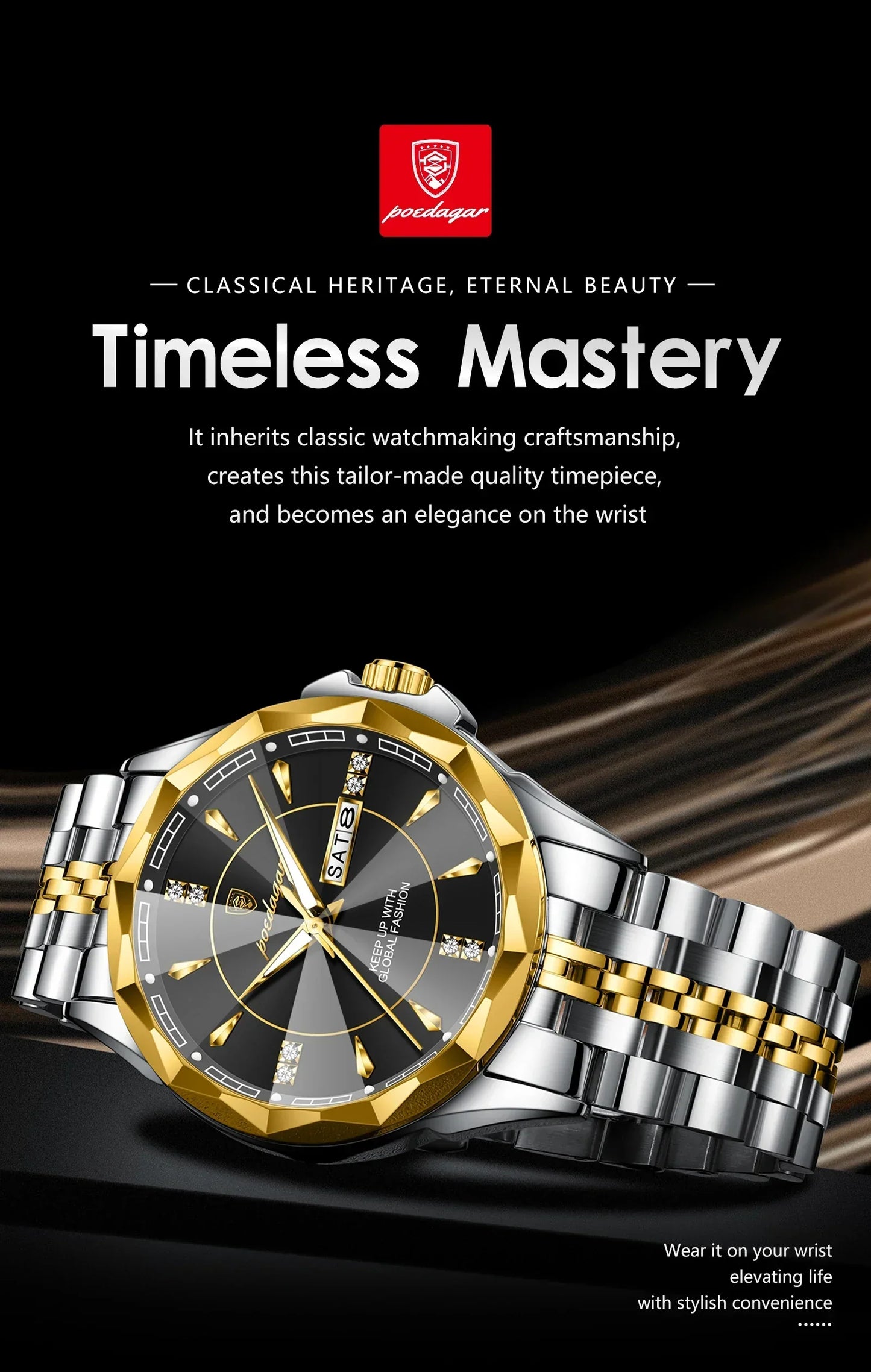 POEDAGAR Royal Steel Watch