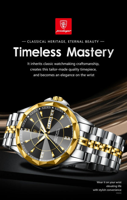 POEDAGAR Royal Steel Watch