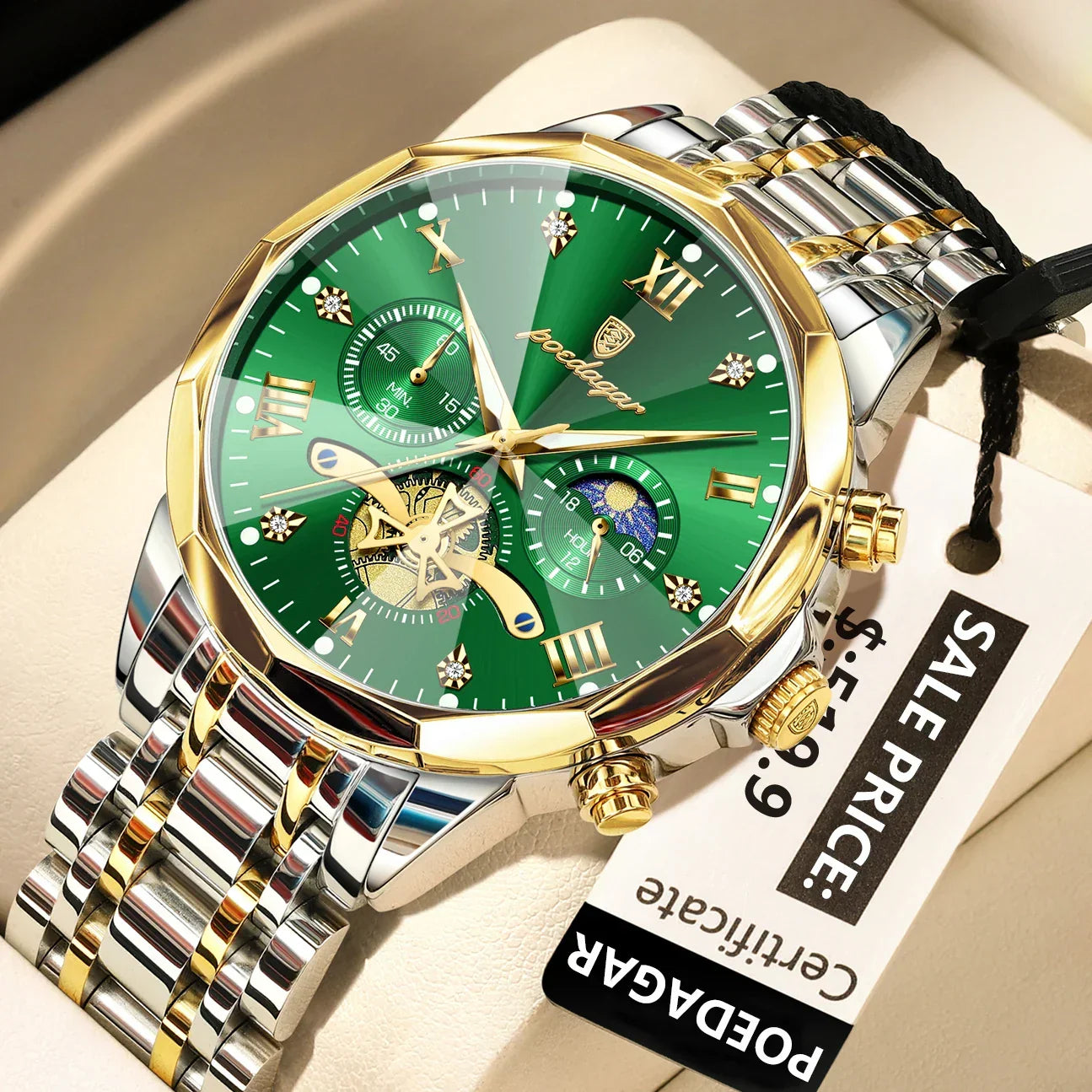 POEDAGAR Chrono Classic Watch