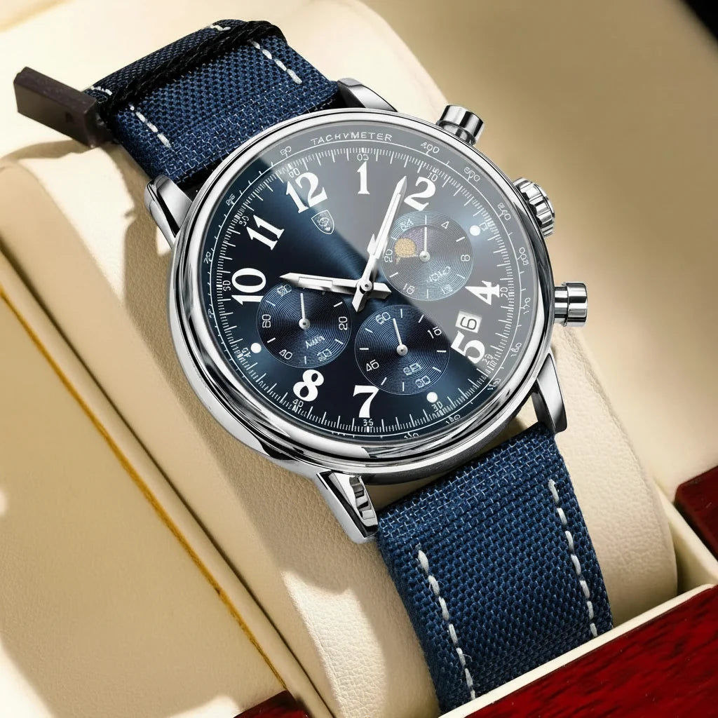 POEDAGAR Tactical Chronograph Watch