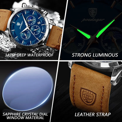 POEDAGAR Vanguard Chronograph Watch