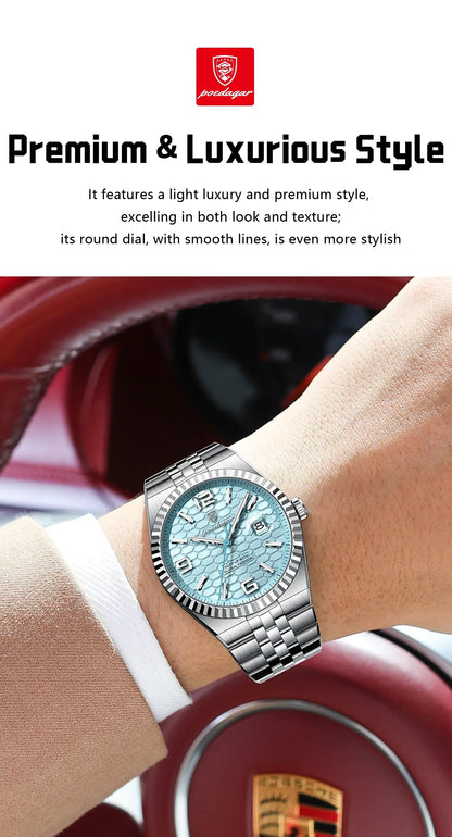 POEDAGAR Royal Steel Watch