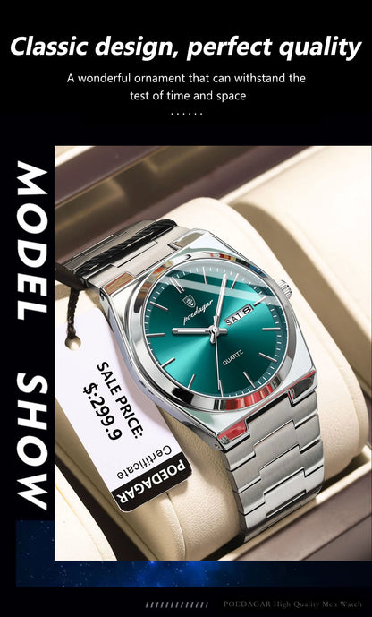 POEDAGAR Classic Date Watch