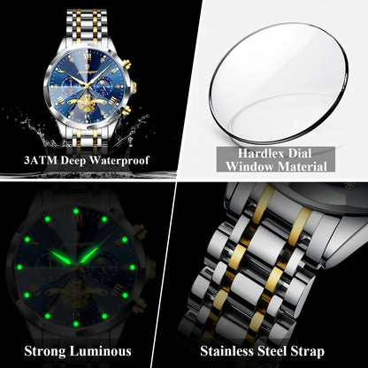 POEDAGAR Chrono Classic Watch