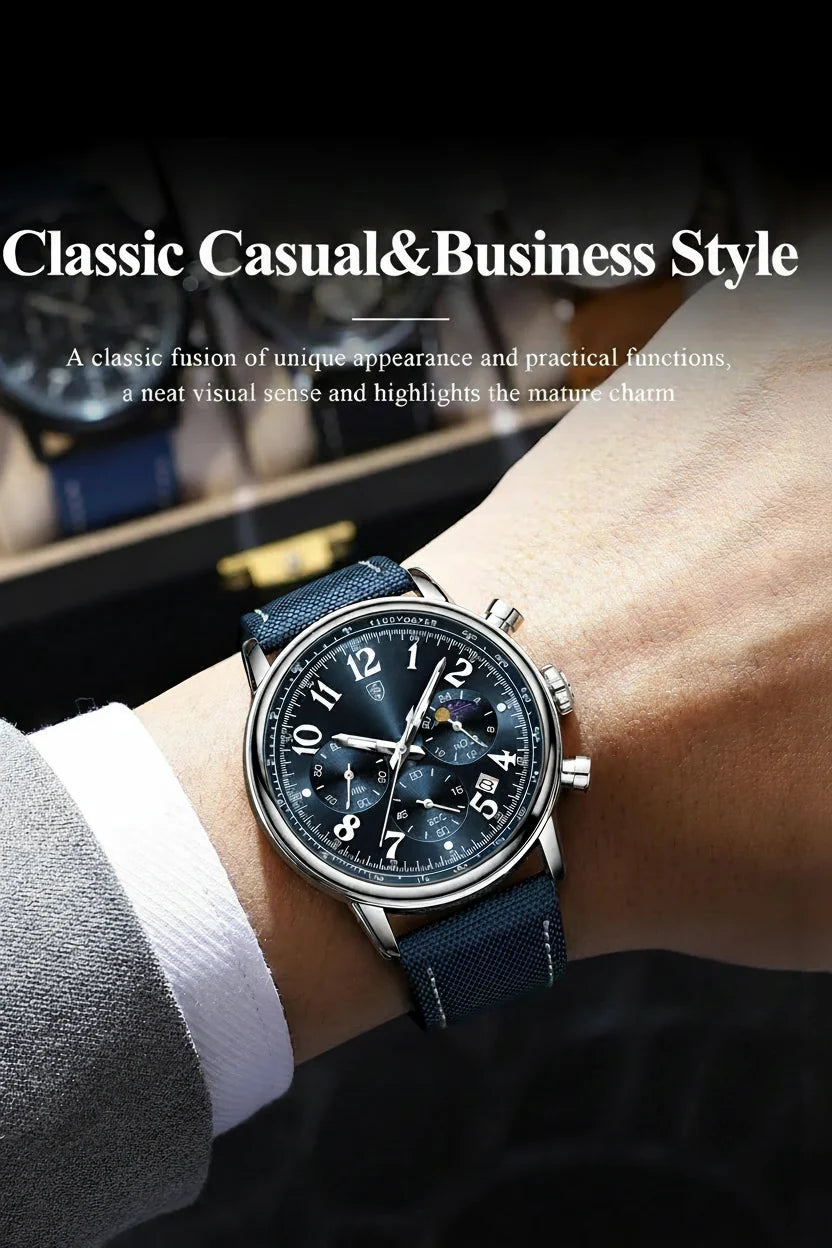 POEDAGAR Tactical Chronograph Watch
