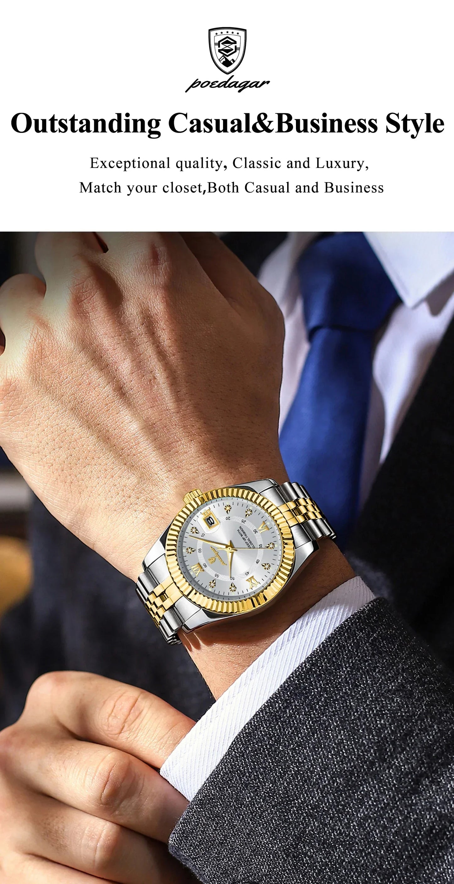 POEDAGAR Prestige Date Watch