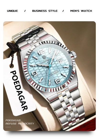POEDAGAR Royal Steel Watch