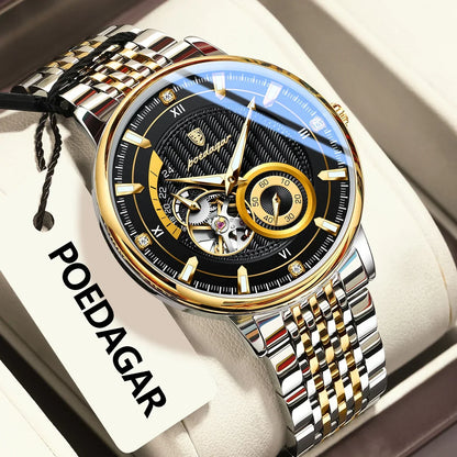 POEDAGAR Prestige Skeleton Automatic Watch