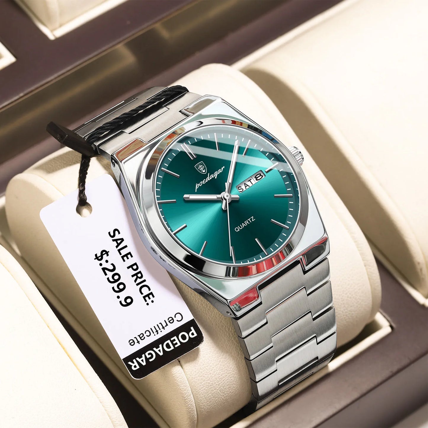 POEDAGAR Classic Date Watch